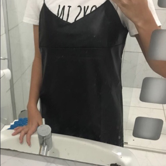 Women PU Leather Mini Dress - Picture 6 of 8